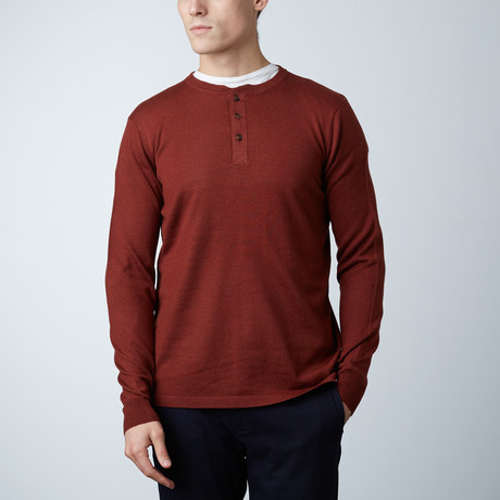 Long Sleeve Sweater Henley // Espresso (XS)