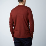 Long Sleeve Sweater Henley // Espresso (XS)