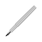 Zero Fountain Pen // Silver + Polished Steel Nib (Extra Fine)