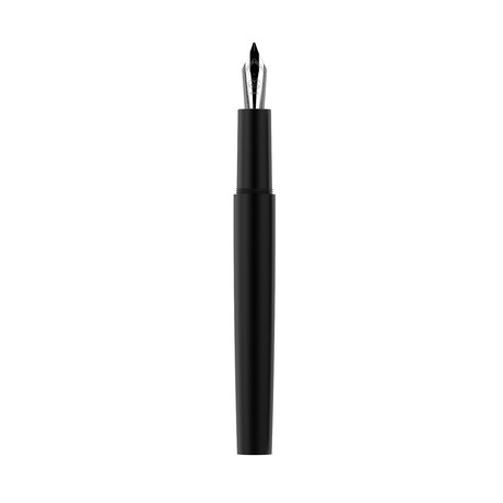 Zero Fountain Pen // Black + Polished Steel Nib (Extra Fine)