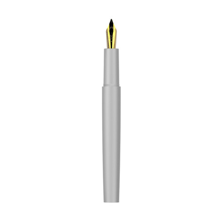 Zero Fountain Pen // Silver + Gold Plated Nib (Extra Fine)