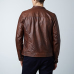 Hamilton Lamb Leather Biker Jacket // Brown (Euro: 54)