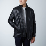 Luca Lamb Leather Coat // Black (Euro: 60)