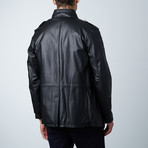 Luca Lamb Leather Coat // Black (Euro: 46)