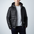 Teo Lamb Leather Puffer Jacket // Black (Euro: 58)