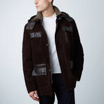 Vittorio Suede Leather Coat // Dark Brown (Euro: 56)