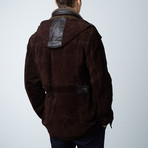 Vittorio Suede Leather Coat // Dark Brown (Euro: 46)
