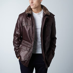 Vittorio Leather Coat // Dark Brown (Euro: 54)
