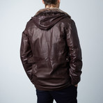 Vittorio Leather Coat // Dark Brown (Euro: 44)