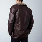 Vittorio Leather Coat // Dark Brown (Euro: 58)