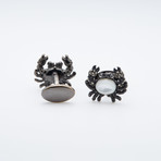 Crab W/ Marcasite Legs Cufflinks