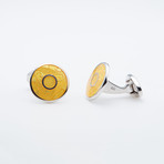 Boomerrange Cufflinks (Yellow Enamel)