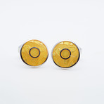 Boomerrange Cufflinks (Yellow Enamel)