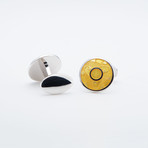 Boomerrange Cufflinks (Yellow Enamel)