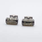 Studded Cylindrical Cufflinks