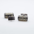 Studded Cylindrical Cufflinks