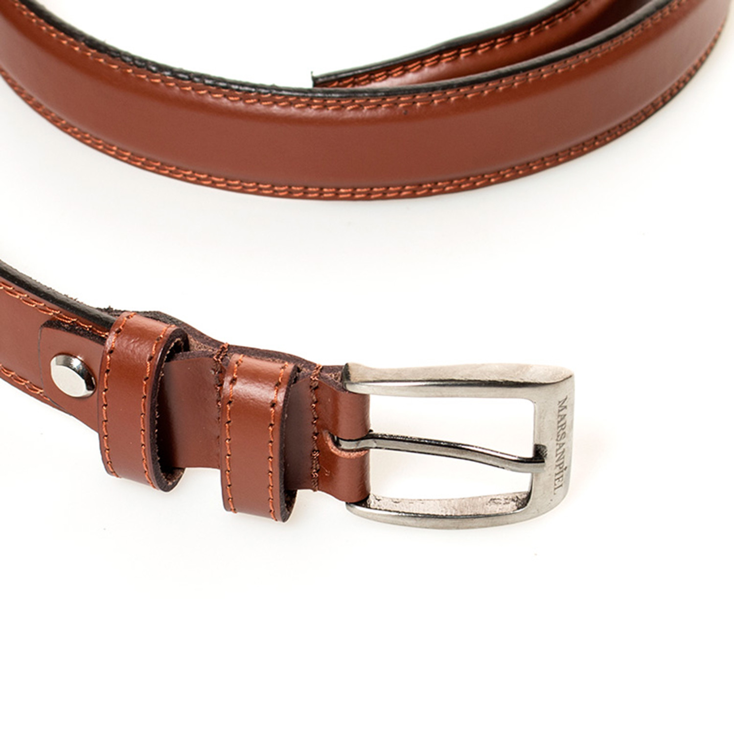 Leather Belt // Light Brown (28) Marsanpiel Touch of Modern