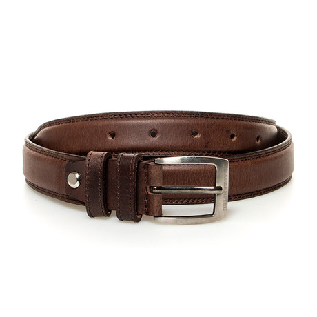 Leather Belt // Dark Brown (28)