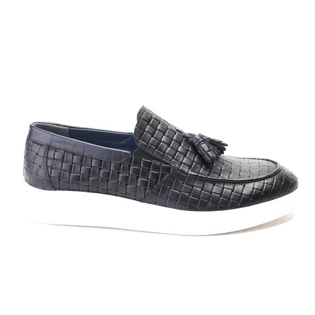 Woven Tassel Loafer Sneaker // Dark Blue (Euro: 40)