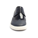Mixed Texture Wingtip Derby Sneaker // Dark Blue (Euro: 40)