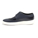 Mixed Texture Wingtip Derby Sneaker // Dark Blue (Euro: 40)
