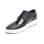 Mixed Texture Wingtip Derby Sneaker // Dark Blue (Euro: 40)