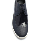 Mixed Texture Wingtip Derby Sneaker // Dark Blue (Euro: 40)