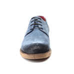 Carved Sole Derby // Dark Blue Suede (Euro: 40)