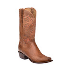 Goat Skin Square Toe Western Boot // Tan (US: 8)
