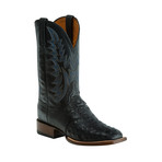 Full Quill Ostrich Horseman Style Western Boot // Black (US: 8.5)