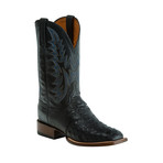 Full Quill Ostrich Horseman Style Western Boot // Black // EE (Wide) (US: 12)