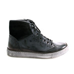 Zipper High-Top Sneaker // Black (Euro: 40)