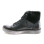 Zipper High-Top Sneaker // Black (Euro: 40)