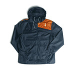 Vector Windbreaker Jacket // Navy + Orange (S)