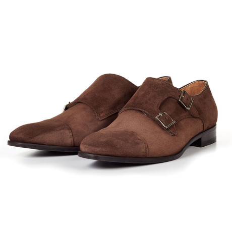 Double Monk Strap With Cap Toe // Cafe (US: 6)