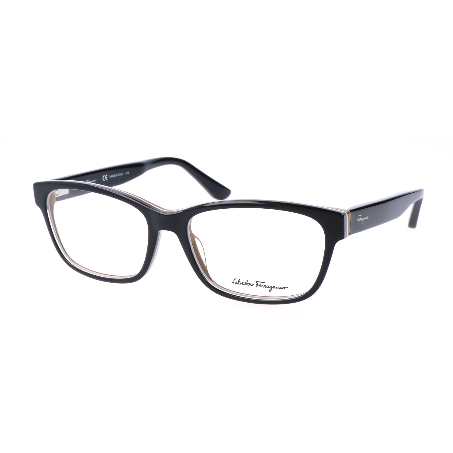 Dale Frame // Black + Brown - Salvatore Ferragamo Optical - Touch of Modern