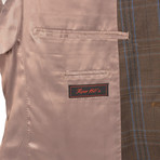 Bresciani // Modern Fit Suit // Checkered Brown (US: 40R)