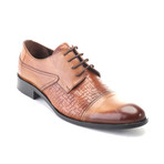 Engraved Lines Cap-Toe Oxford // Walnut (Euro: 44)