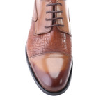 Engraved Lines Cap-Toe Oxford // Walnut (Euro: 44)