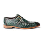 Croc Embossed Single Monk // Green (Euro: 41)