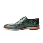 Croc Embossed Single Monk // Green (Euro: 41)