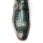 Croc Embossed Single Monk // Green (Euro: 41)