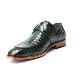 Croc Embossed Single Monk // Green (Euro: 41)