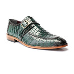 Croc Embossed Single Monk // Green (Euro: 41)