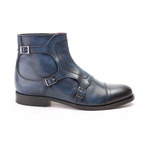 Burnished Cap-Toe Chelsea Boot // Dark Blue (Euro: 42)