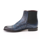 Burnished Cap-Toe Chelsea Boot // Dark Blue (Euro: 42)