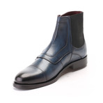 Burnished Cap-Toe Chelsea Boot // Dark Blue (Euro: 42)