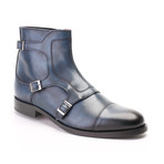 Burnished Cap-Toe Chelsea Boot // Dark Blue (Euro: 42)