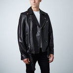 Mason + Cooper Bane Leather Jacket // Black (XL)