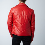Mason + Cooper Ethan Leather Jacket // Red (L)
